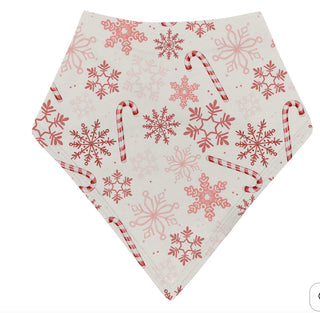 My First Candy Cane: Bamboo Bib in Blue & Peach