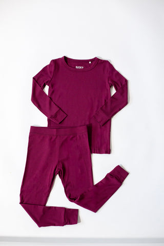 Maroon Bamboo 2-Piece Pajamas | Soft & Breathable Sleepwear
