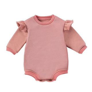 Personalized Frill Fleece One piece – Cozy & Stylish for Baby Girls
