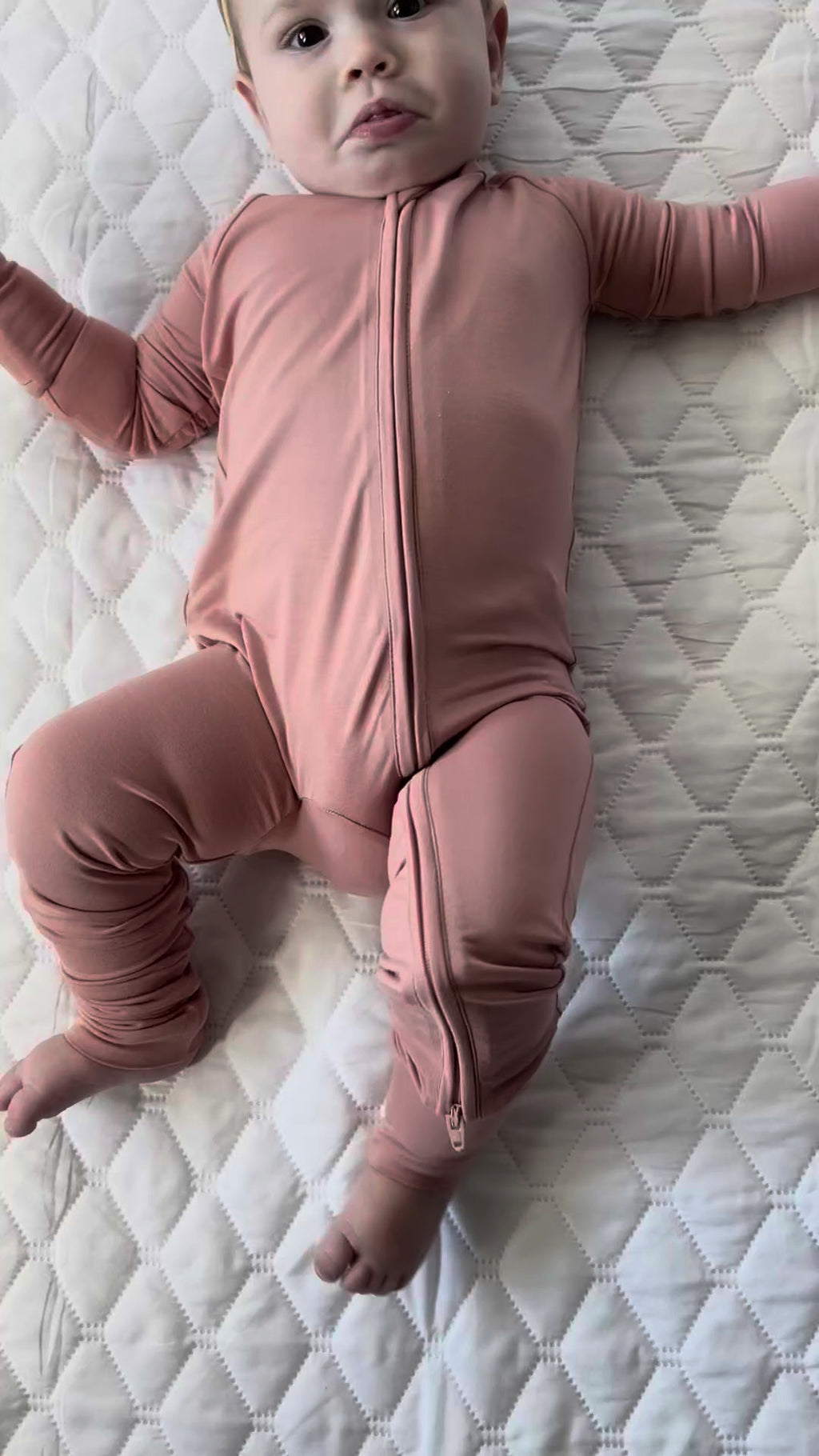 bamboo double zip buttery soft onesie for babies with sensitive skin